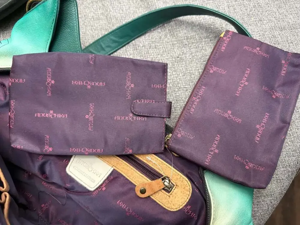 Anuschka Hand Painted Leather Large Ruched Hobo Brazilian Beauties